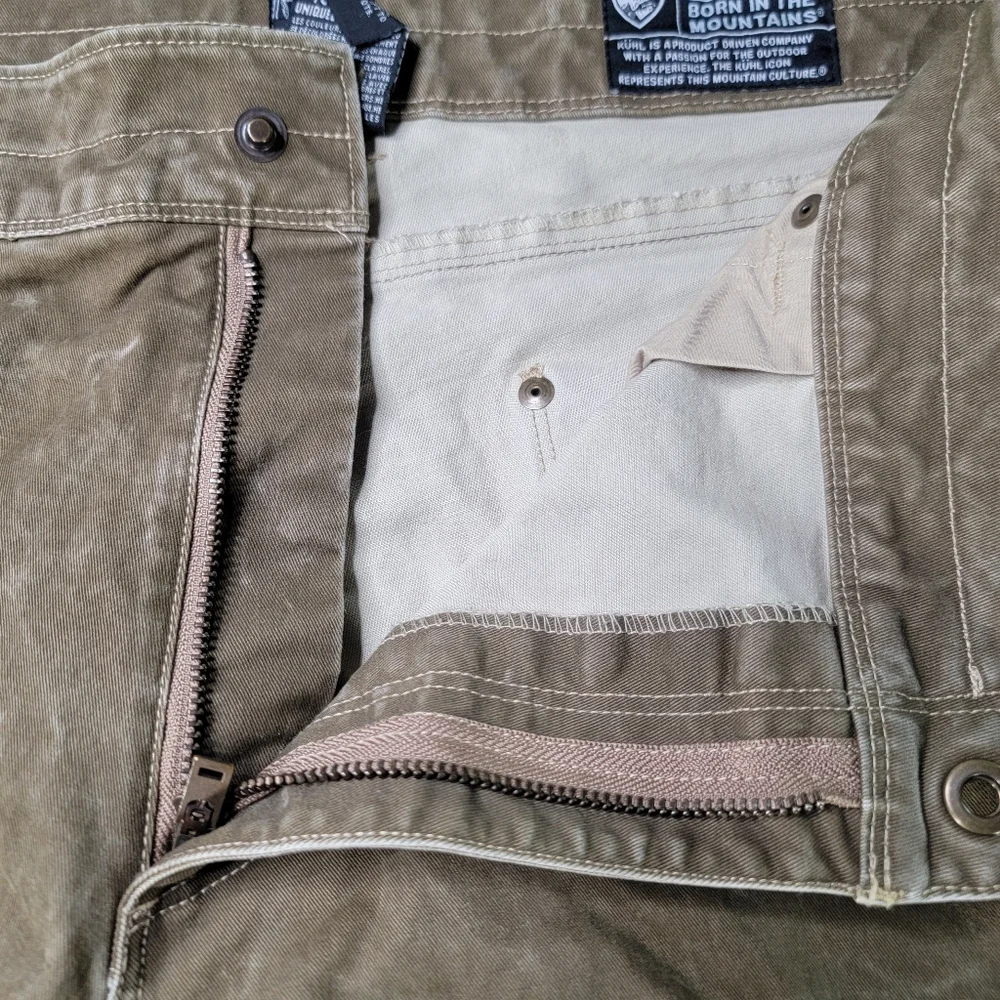 Kuhl Rydr Men's Pants Vintage Patina Dye Brown Hiking Outdoor Work Size 40x30